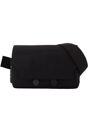 Marni Taske, Herre, Sort, ONE SIZE, Nylon, Sort Nylon Crossbody Taske med Klap