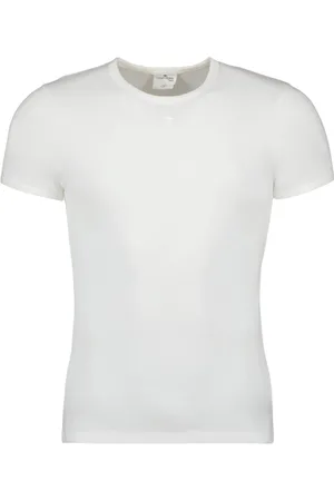 Courrèges Top, Herre, Hvid, L, Bomuld, Contrast T-shirt