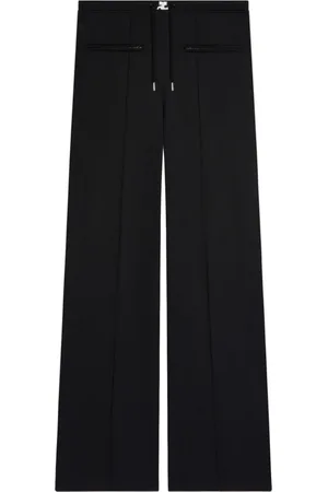 Courrèges Bukser, Dame, Sort, S, Polyester, Tracksuit Interlock Baggy Bukser