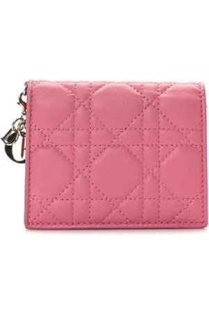 Dior Tilbehør, Dame, Lyserød, ONE SIZE, Læder, Chic læderpung med charms