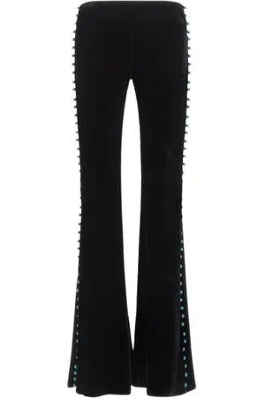 Roberto Cavalli Bukser, Dame, Sort, M, Sort Flare Bukser Kvinder Italien