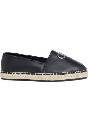 Calvin Klein Sko, Dame, Sort, 39 EU, Læder, Espadrille Re-Lock Damesko