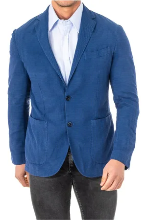 La Martina Jakke, Herre, Blå, M, Klassisk Langærmet Revers Blazer