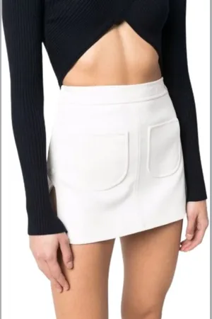 Courrèges Nederdel, Dame, Hvid, M, Mini Hvid Nederdel