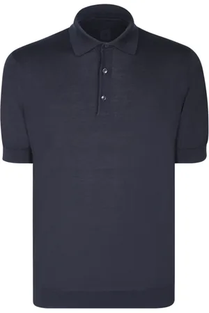 LARDINI Top, Herre, Blå, S, Bomuld, Bomulds Polo Shirt Kortærmet