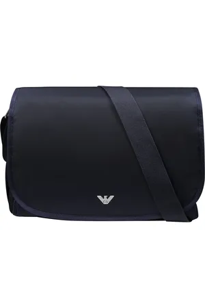 Emporio Armani Home, unisex, Blå, ONE SIZE, Uld, Mummy Taske Sæt Med Ørneplade