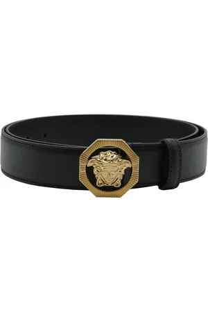 VERSACE Tilbehør, Herre, Sort, 105 CM, Læder, Klassisk Læderbælte