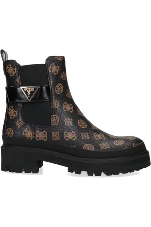 Guess Sko, Dame, Brun, 41 EU, Brune Logo 4G Sorte Trekant Støvler
