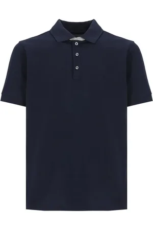 FAY Top, Herre, Blå, 2XL, Bomuld, Blå bomulds polo shirt