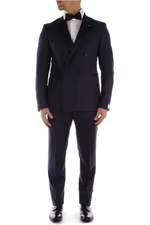 TAGLIATORE Jakkesæt, Herre, Blå, S, Uld, Single Breasted Suit Sæt