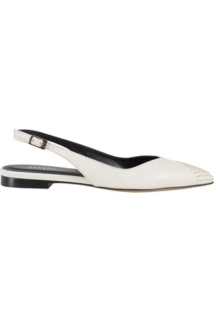 Isabel Marant Sko, Dame, Hvid, 39 EU, Læder, Studded Leather Slingback Sandaler