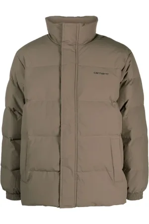 Carhartt Jakke, Herre, Grøn, L, Uld, Vatteret vinterjakke med logoprint