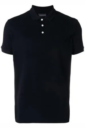 Emporio Armani Top, Herre, Sort, 3XL, Bomuld, Klassisk bomulds polo shirt