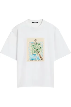 Jacquemus Top, Herre, Hvid, L, Hvid Crew Neck T-shirt