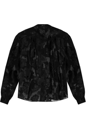 Etro Bluser & Skjorter, Dame, Sort, M, Chiffon, Fil Coupé Chiffon Button-Up Skjorte