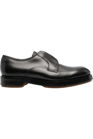 Ermenegildo Zegna Sko, Herre, Sort, 44 EU, Læder, Laceless Derby sko i læder