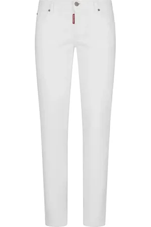 Dsquared2 Bukser, Dame, Hvid, M, Bomuld, Slim-fit Bukser