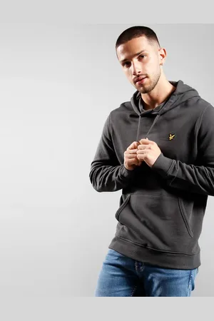Lyle & Scott Sweathshirts & Hoodies, Herre, Grå, 2XL, Bomuld, Klassisk Pullover Hættetrøje