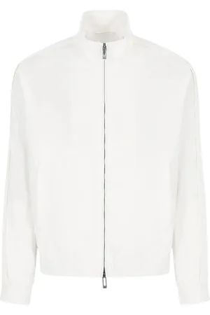 Emporio Armani Jakke, Herre, Hvid, XL, Uld, Full-Zip Blouson