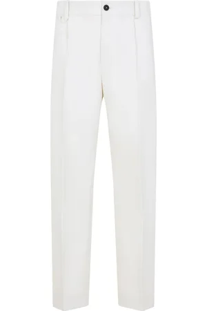 Jacquemus Bukser, Herre, Hvid, M, Uld, Hvide Bukser Moderne Pasform Stilfuld Anledning