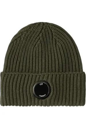 C.P. Company Tilbehør, Herre, Grøn, ONE SIZE, Uld, Lens Beanie