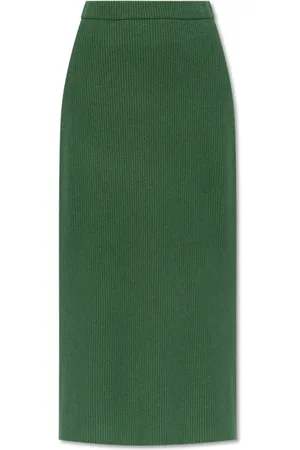 By Malene Birger Nederdel, Dame, Grøn, S, Uld, Kyara Ribbet Skirt