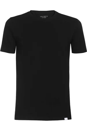 Les Deux Top, Herre, Sort, M, Bomuld, Ribbed Crew-neck Tee