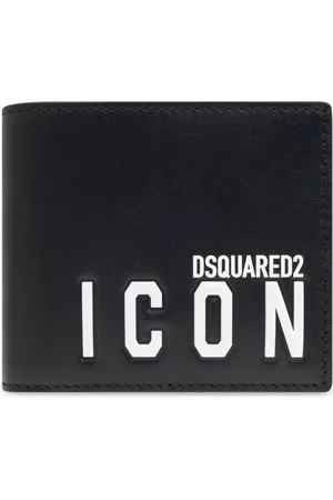 Dsquared2 Tilbehør, Herre, Sort, ONE SIZE, Læder, Foldbar pung