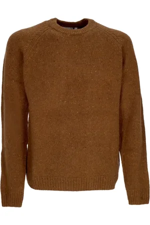 Carhartt Strik, Herre, Brun, XL, Bomuld, Meleret Tamarind Crew Neck Sweater