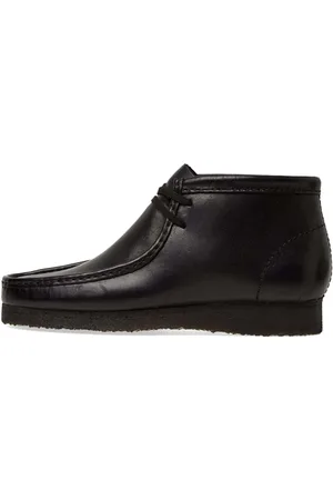 Clarks Sko, Herre, Sort, 44 EU, Læder, Klassisk Wallabee Støvle