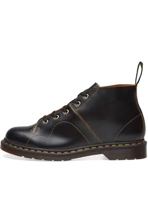 Dr. Martens Sko, Herre, Sort, 37 EU, Bomuld, Vintage Sorte Glatte Kirkestøvler