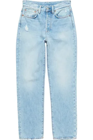 Acne Studios Jeans, Dame, Blå, W29, Bomuld, High Waist Straight Jeans