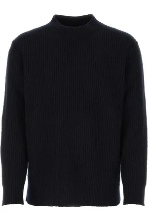 Maison Margiela Strik, Herre, Blå, M, Uld, Uldblanding Turtleneck
