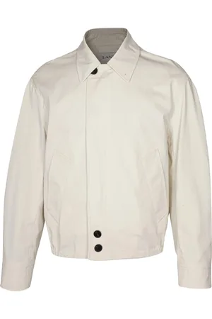 Lanvin Jakke, Herre, Hvid, M, Bomuld, Ice Color Cotton Blouson Jakke