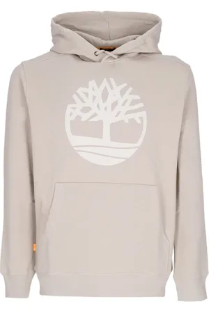 Timberland Sweathshirts & Hoodies, Herre, Grå, M, Bomuld, Core Logo Hættetrøje Langærmet Sweatshirt
