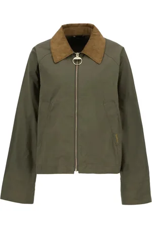 Barbour Jakke, Dame, Grøn, 2XS, Bomuld, Vendbar regnfrakke i bomuld med tartandetaljer
