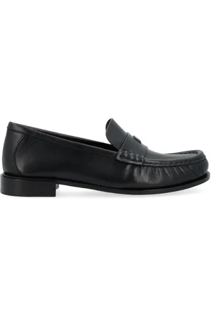 Max Mara Sko, Dame, Sort, 37 EU, Læder, Sort Læder Loafer Moccasin