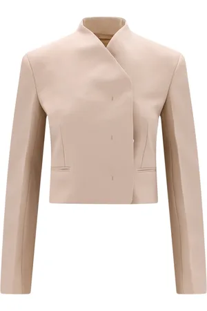 Salvatore Ferragamo Jakke, Dame, , XS, Uld, Asymmetrisk Blazer Ss23