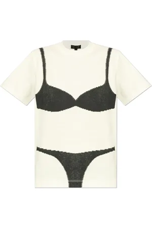 Marc Jacobs Top, Dame, Hvid, M, Bomuld, T-shirt med print