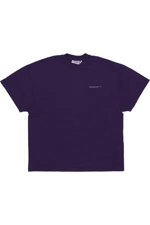 Carhartt Top, Dame, Blå, M, Bomuld, Cassis Pigment Dyed Tee