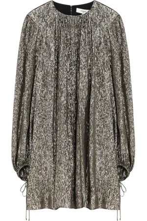 Chloé Kjole, Dame, Sort, M, Uld, Ruched Mini Kjole