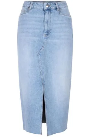 Dante 6 Nederdel, Dame, Blå, XS, Denim, Pasque Denim Midi Nederdel