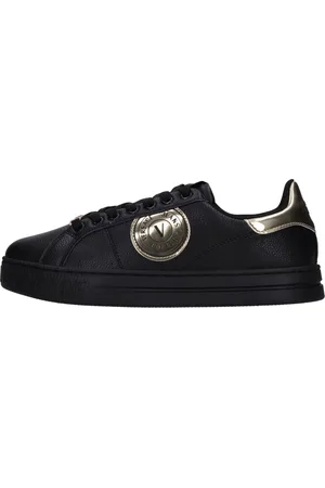VERSACE Sko, Herre, Sort, 45 EU, Læder, Sneakers Sort
