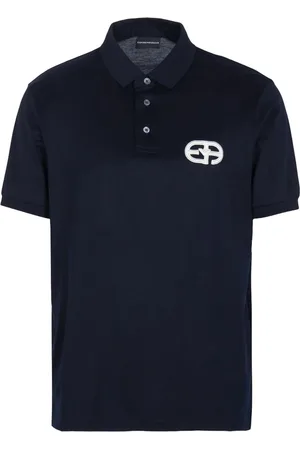 Emporio Armani Top, Herre, Blå, S, Bomuld, Polo Shirt