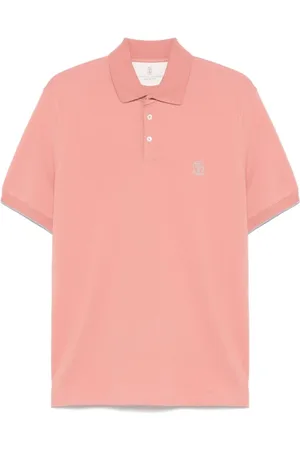 Brunello Cucinelli Top, Herre, Lyserød, M, Uld, Stilfuld Polo Shirt