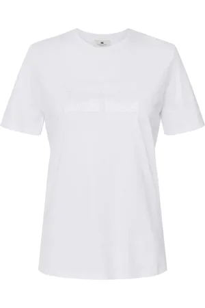 Elisabetta Franchi Top, Dame, Hvid, M, Bomuld, Chic Dress T-shirt
