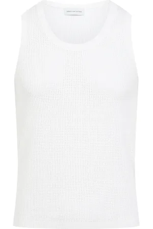 DRIES VAN NOTEN Top, Herre, Hvid, L, Polyester, Merit Top