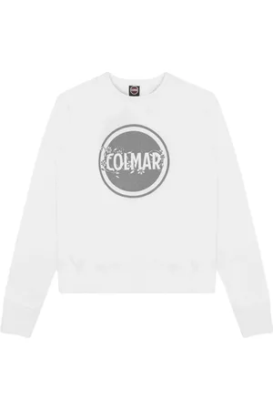 Colmar Sweathshirts & Hoodies, Dame, Hvid, XL, Polyester, Sweater med glitterlogo