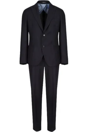 Emporio Armani Jakkesæt, Herre, Blå, S, Uld, Klassisk ulddragt
