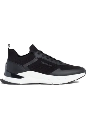 Calvin Klein Sko, Herre, Sort, 41 EU, Uld, Sort Lace-Up Sneakers Mix Leisure